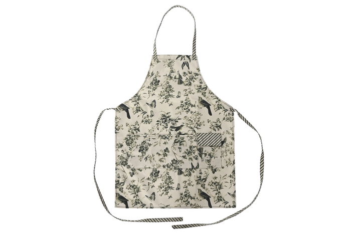 DKD Home Decor Delantal Terraza Y Jardin Crudo Verde Poliester 58 x 100 x 73 cm