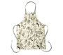 DKD Home Decor Delantal de Algodón Crudo y Verde GREEN LEAVES