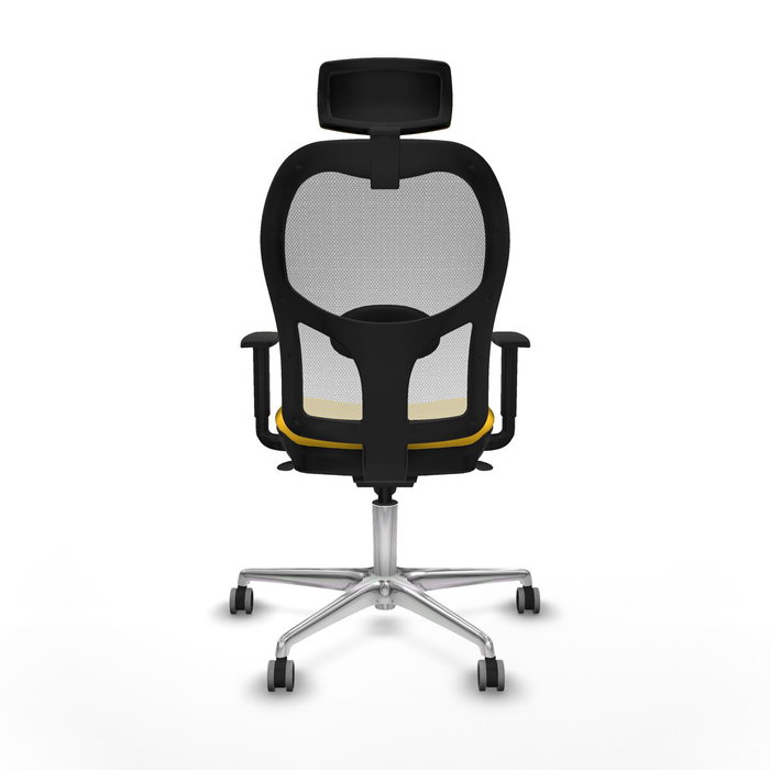 PIQUERAS Y CRESPO Silla de oficina Jorquera, mecanismo sincro, amarillo y blanco PIQUERAS Y CRESPO Silla de oficina Jorquera, mecanismo sincro, amarillo y blanco