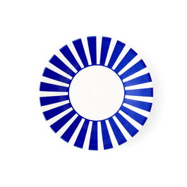 Spode Plato 17,75 cm, colección Steccato - Juego de 4 unidades, azul cobalto, apto para microondas, lavavajillas y horno, fabricado en Inglaterra