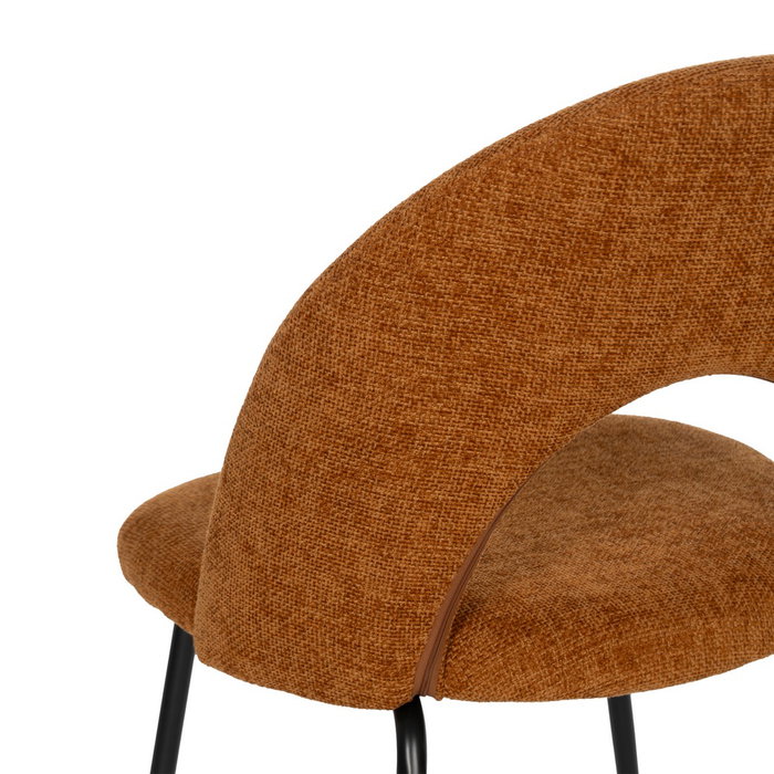 Silla Marrón Tejido-Metal Contract 49 X 60 X 81 cm (Set de 4)