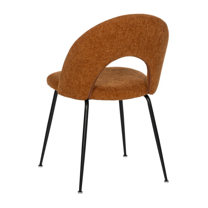 Silla Marrón Tejido-Metal Contract 49 X 60 X 81 cm (Set de 4)