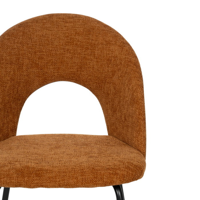 Silla Marrón Tejido-Metal Contract 49 X 60 X 81 cm (Set de 4)