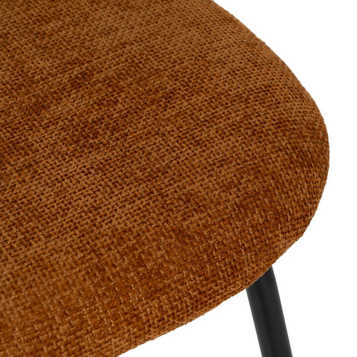 Silla Marrón Tejido-Metal Contract 49 X 60 X 81 cm (Set de 4)