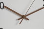 DKD Home Decor Reloj de Pared Basico Natural Blanco 4 x 30 x 30 cm