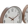 DKD Home Decor Pack de 2 Relojes de Pared Silenciosos de PVC en Colores Surtidos
