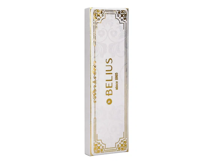 Belius Boligrafo Macaron Bliss Blanco y Dorado Tinta Azul Punta 0,8 mm