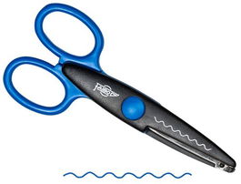 Tijeras Faibo Dentada 13 Cm Azul (Set de 10)