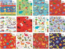 SADOCH REX Pack de 50 rollos de papel de regalo infantil Bimbi surtido 70x200 cm