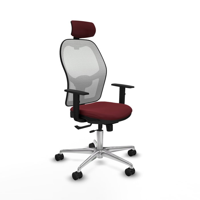 PIQUERAS Y CRESPO Silla de oficina Jorquera Granate y Blanco PIQUERAS Y CRESPO Silla de oficina Jorquera Granate y Blanco