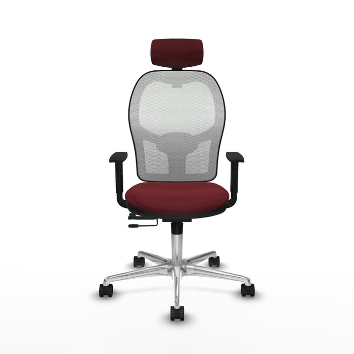 PIQUERAS Y CRESPO Silla de oficina Jorquera Granate y Blanco PIQUERAS Y CRESPO Silla de oficina Jorquera Granate y Blanco
