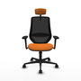 PIQUERAS Y CRESPO Silla de oficina Mardos Sincro Naranja y Negro