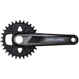 Shimano Deore M6100-1 Juego de Bielas y Plato Direct Mount 175 mm 30 Dientes 12 Velocidades Aluminio Negro