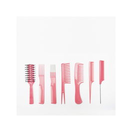 Bifull Set de 7 Peines Gea Pink con Funda Rosa Profesional