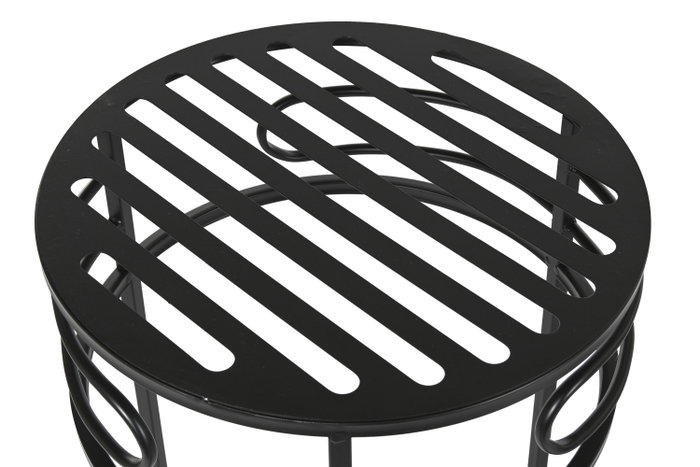 DKD Home Decor Set de 3 Mesitas Auxiliares de Metal Negro