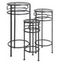 DKD Home Decor Set de 3 Mesitas Auxiliares de Metal Negro
