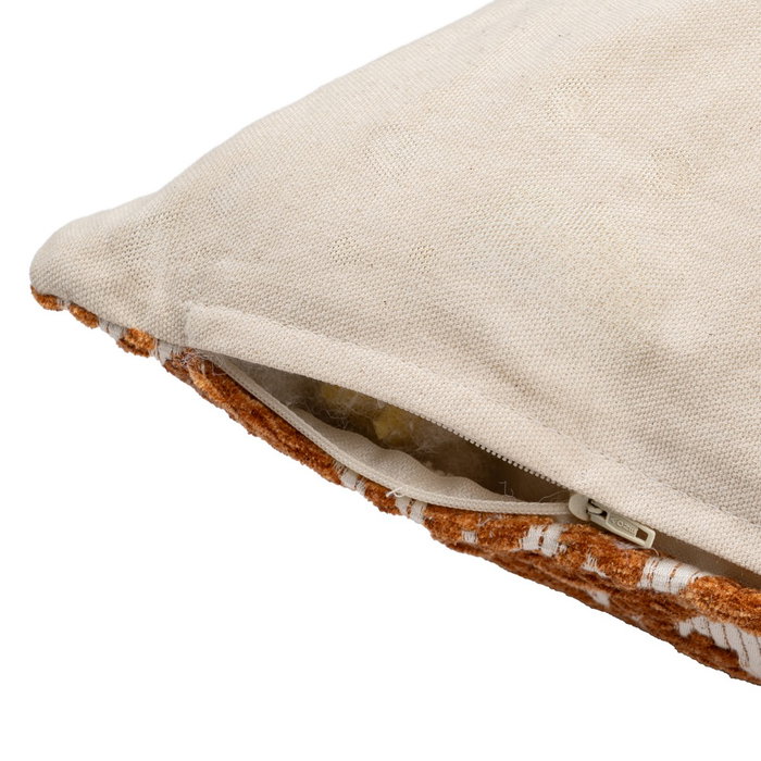 Cojín Blanco-Ocre Algodón / Poliéster 45 X 45 cm (Set de 2)