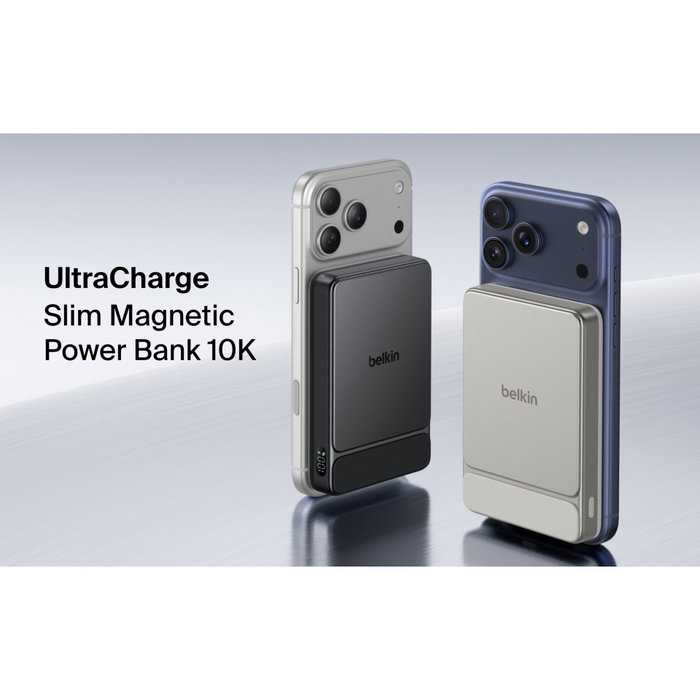 Belkin UltraCharge Pro 10k Qi2 Slim Magnetic Power Bank 25W/30W Sand Metal Belkin UltraCharge Pro 10k Qi2 Slim Magnetic Power Bank 25W/30W Sand Metal