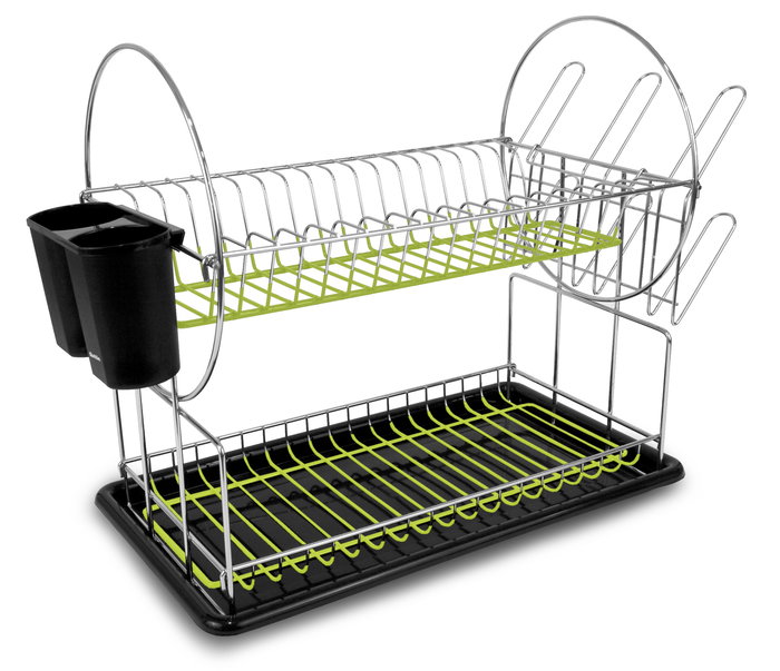 Quttin Escurreplatos con Bandeja, 43.3 cm de Largo x 24.7 cm de Alto x 10 cm de Ancho (6 Unidades)