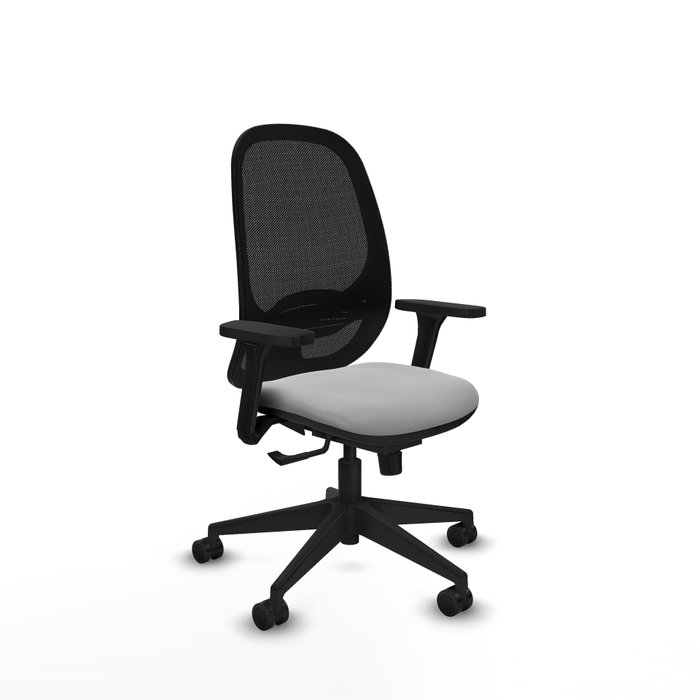 PIQUERAS Y CRESPO Silla de oficina Cilanco con mecanismo Sincro, Brazos 3D y Similpiel Gris claro PIQUERAS Y CRESPO Silla de oficina Cilanco con mecanismo Sincro, Brazos 3D y Similpiel Gris claro