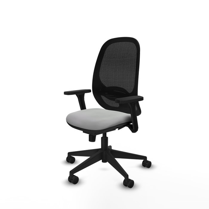PIQUERAS Y CRESPO Silla de oficina Cilanco con mecanismo Sincro, Brazos 3D y Similpiel Gris claro PIQUERAS Y CRESPO Silla de oficina Cilanco con mecanismo Sincro, Brazos 3D y Similpiel Gris claro
