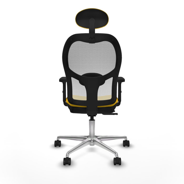 PIQUERAS Y CRESPO Silla de oficina Jorquera con mecanismo Sincro/Traslack, Amarillo y Blanco PIQUERAS Y CRESPO Silla de oficina Jorquera con mecanismo Sincro/Traslack, Amarillo y Blanco