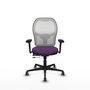 PIQUERAS Y CRESPO Silla de oficina Jorquera con mecanismo Sincro/Traslack, Morado y Blanco