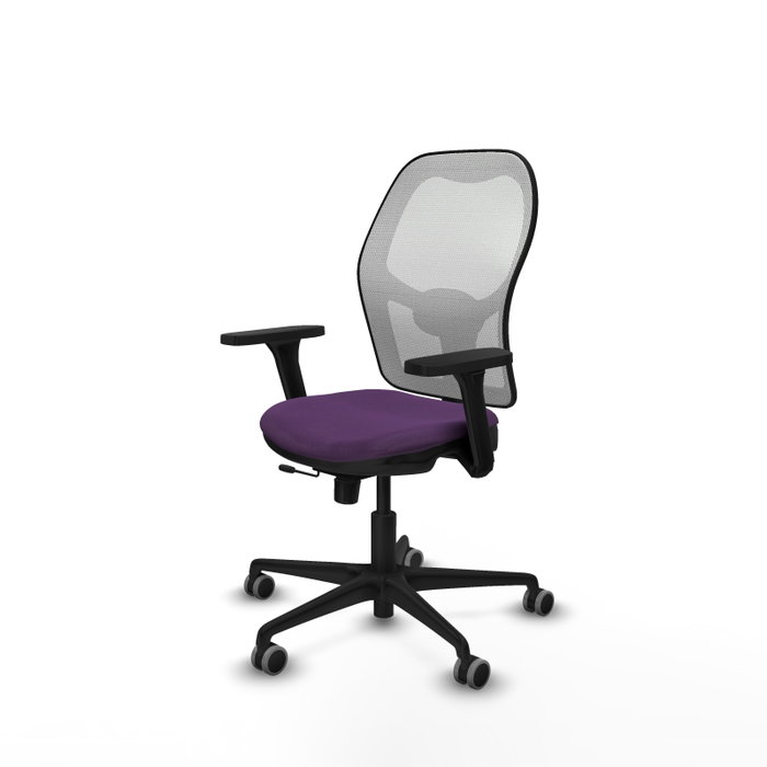 PIQUERAS Y CRESPO Silla de oficina Jorquera con mecanismo Sincro/Traslack, Morado y Blanco PIQUERAS Y CRESPO Silla de oficina Jorquera con mecanismo Sincro/Traslack, Morado y Blanco