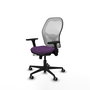 PIQUERAS Y CRESPO Silla de oficina Jorquera con mecanismo Sincro/Traslack, Morado y Blanco