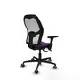 PIQUERAS Y CRESPO Silla de oficina Jorquera con mecanismo Sincro/Traslack, Morado y Blanco
