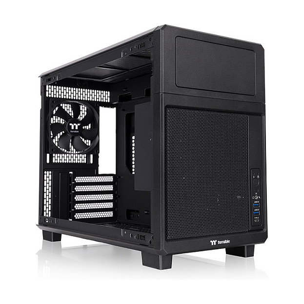 Thermaltake TR200 Caja PC Negro Mini-ITX micro ATX Acero SPCC 17.5 cm CPU 36.5 cm GPU