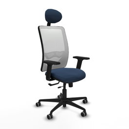 PIQUERAS Y CRESPO Silla de oficina Zulema Azul marino y Blanco
