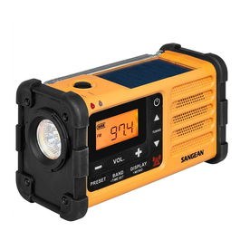 Sangean MMR-88 Radio de Emergencia, a Manivela, Solar y USB-C, Color Amarillo - Sangean MMR-88 (USB-C)