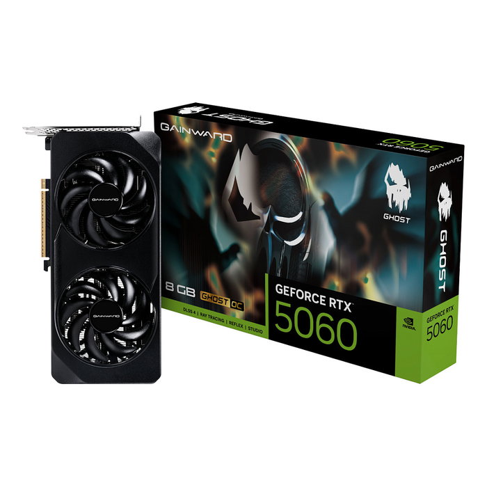 Gainward GeForce RTX 5060 Ghost OC 8GB GDDR7 128-bit HDMI 2.1b 3x DisplayPort 2.1b PCIe 5.0 Tarjeta Gráfica