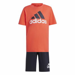 Conjunto Deportivo para Niños Adidas Essentials Negro Multicolor Naranja