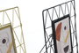 DKD Home Decor Marco de Foto 10x15 Metal y Cristal Dorado y Negro Moderno (6 Unidades)