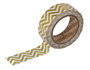 Innspiro Cinta Masking Tape Washi Serie Metal Zig Zag Dorado 15mm x 10m