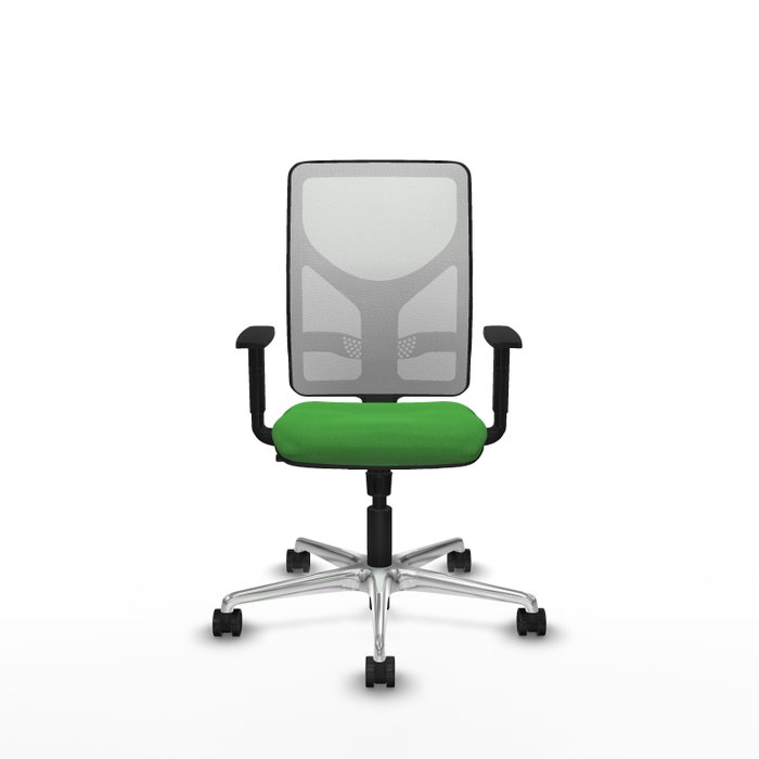 PIQUERAS Y CRESPO Silla de oficina Motilla con mecanismo Sincro, Verde y Blanco