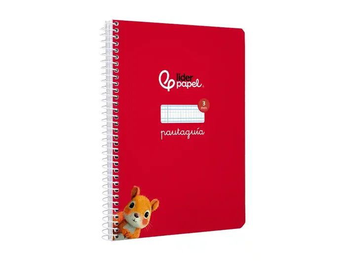 Liderpapel Cuaderno Espiral A5 Tapa Blanda 40 Hojas 75gr Cuadro Pautado 3mm Color Rojo