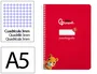 Liderpapel Cuaderno Espiral A5 Tapa Blanda 40 Hojas 75gr Cuadro Pautado 3mm Color Rojo