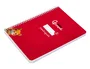 Liderpapel Cuaderno Espiral A5 Tapa Blanda 40 Hojas 75gr Cuadro Pautado 3mm Color Rojo
