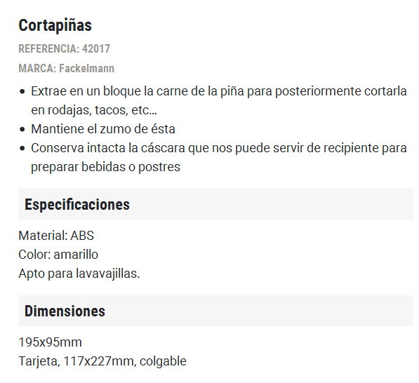 FACKELMANN Cortapiñas 42017