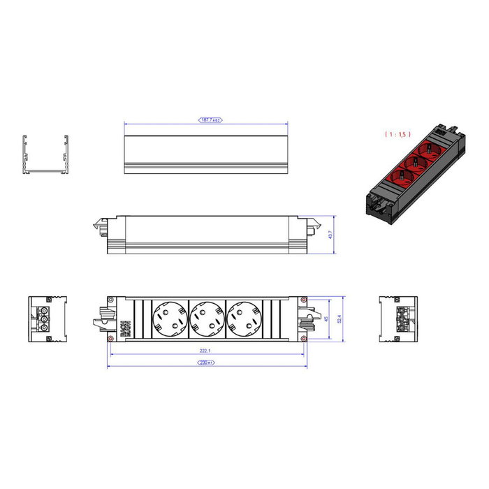 Bachmann 906.18816 Step Base 3xCEE7/3 rt GST18 Bachmann 906.18816 Step Base 3xCEE7/3 rt GST18