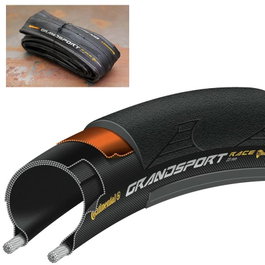 Continental Cubierta Grand Sport Race 700x32C Plegable Negro 32-622, 400g