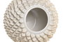 DKD Home Decor Jarrón de Gres Pinchos Artesanal Blanco