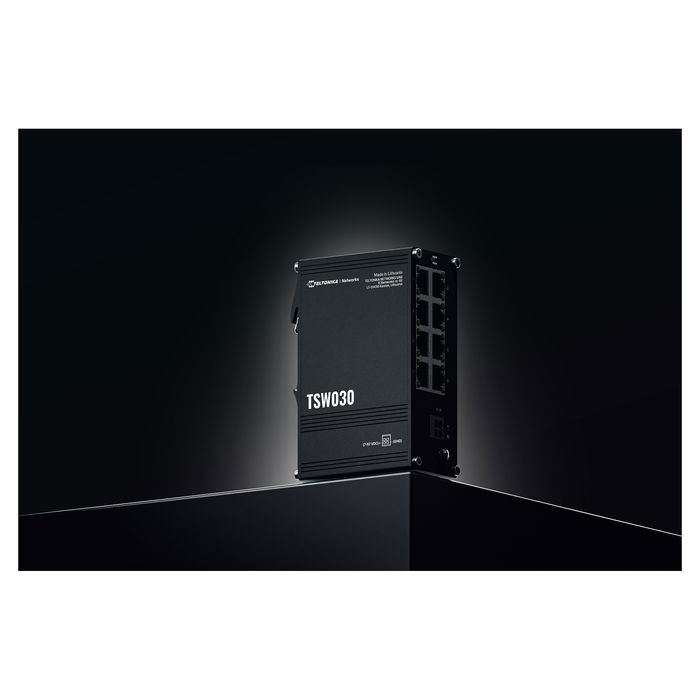 Teltonika TSW030 Switch Ethernet de 8 Puertos RJ45 10/100Mbps No Administrado Montaje Carril DIN