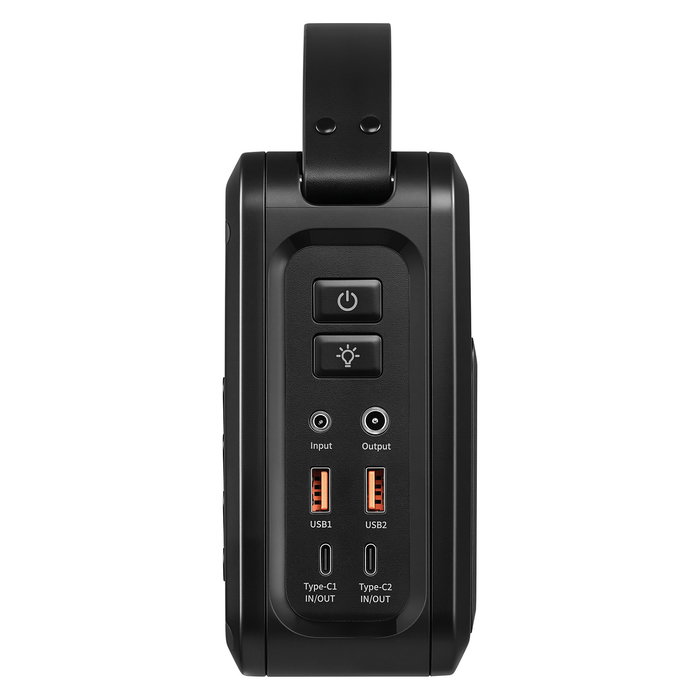 SANDBERG 421-22 Power Station 72000 mAh / 266.4 Wh, Batería Externa Portátil 200W, Tecnología LMFP, Quick Charge 3.0, USB-C PD 100W, 2x USB-A, Negro