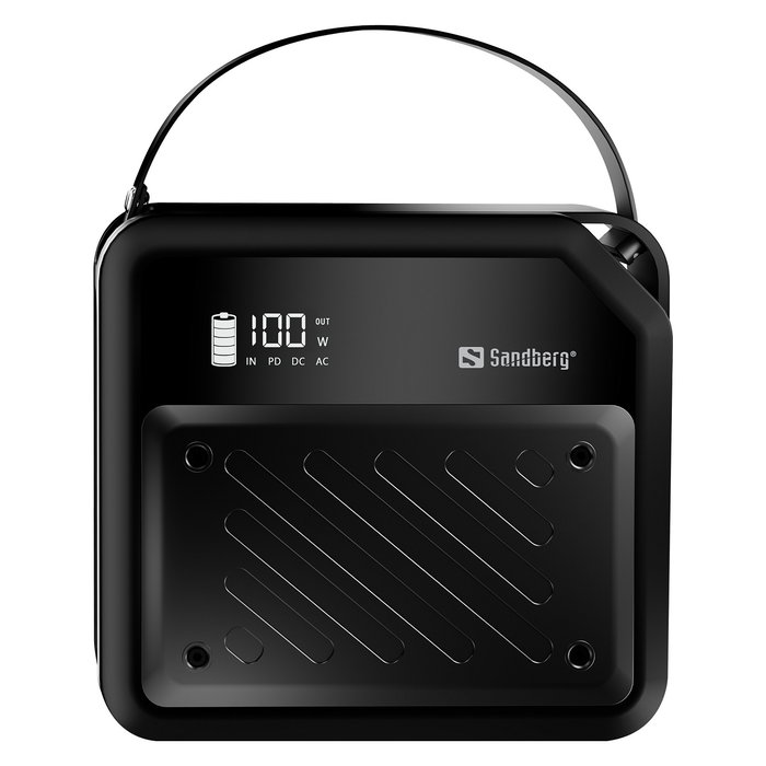 SANDBERG 421-22 Power Station 72000 mAh / 266.4 Wh, Batería Externa Portátil 200W, Tecnología LMFP, Quick Charge 3.0, USB-C PD 100W, 2x USB-A, Negro