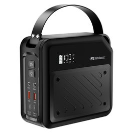 SANDBERG 421-22 Power Station 72000 mAh / 266.4 Wh, Batería Externa Portátil 200W, Tecnología LMFP, Quick Charge 3.0, USB-C PD 100W, 2x USB-A, Negro