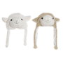 DKD Home Decor Gorro Colección Ovejitas Surtido de 2 Piezas Blanco y Marrón Claro
